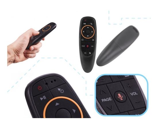 RoGer Air Mouse PRO1 Bezvadu tālvadības pults ar QWERTY tastatūru / žiroskopu peli / mikrofons