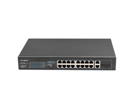 Lanberg Switch rack 19" POE+ 16x 100MB /2X COMBO GIGABIT ETHERNET 250W