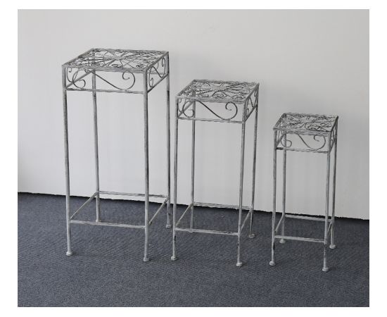 Ziedu statīvs MINT 25x25xH60cm, antīki zaļš Dārza galdi