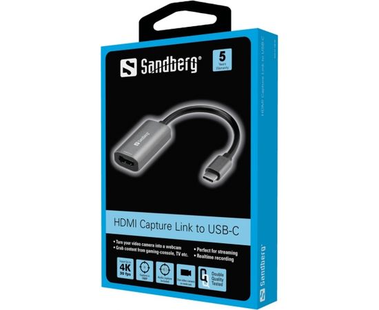 Sandberg 136-36 HDMI Capture Link to USB-C