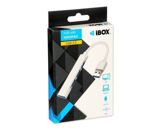 iBOX USB HUB 1x USB 3.0 + 3x USB 2.0