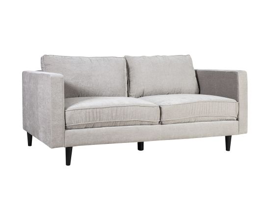 Dīvāns SPENCER 3-vietīgs, 198x86xH84cm, apdare: samta, krāsa: gaiši pelēka, tumšas plastikāta kājas