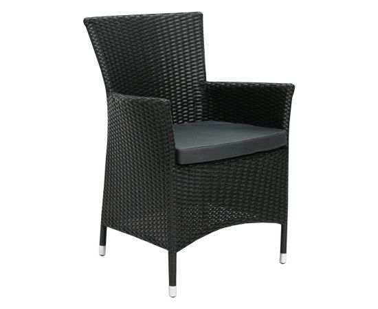 Стул WICKER-1 61x58xH86cм, чёрный