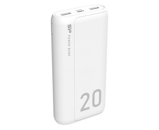 SILICON POWER GS15 Powerbank External battery 20000 mAh 2x USB 2.1A (SP20KMAPBKGS150W) White
