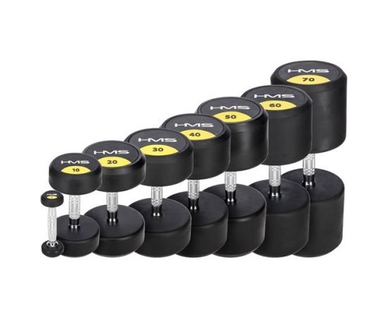 Hantele HG PRO 10 KG RUBBER DUMBBELL  HMS (1gab.)