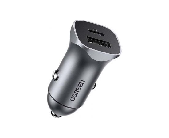 UGREEN CD130 Car Charger, USB-A+PD 3.0, USB-C, QC3.0 30W (Grey)