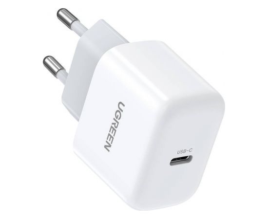 Mini wall charger UGREEN CD241, USB-C, 20W, PD (white)