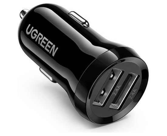 UGREEN car charger ED018, 2x USB, 24W (black)