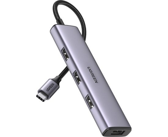 Hub UGREEN CM473 Type C to 4x USB 3.0 (gray)