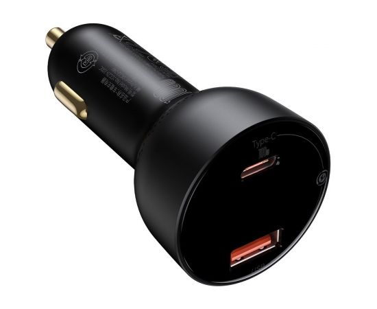 Baseus Superme Car charger, USB, USB-C, 100W + USB-C cable (black)