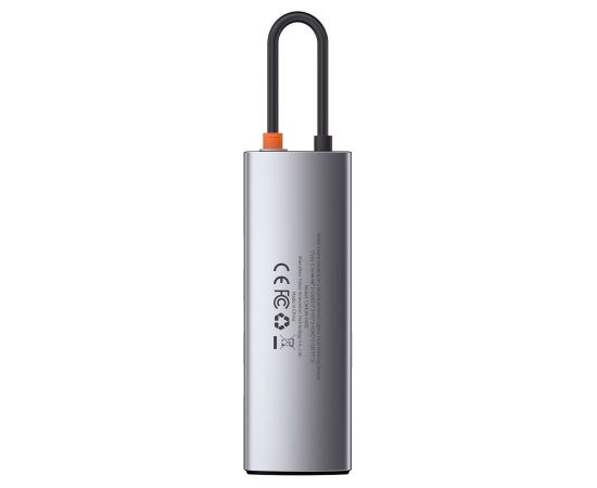 Hub 8in1 Baseus Metal Gleam Series, USB-C to 3x USB 3.0 + HDMI + USB-C PD + Ethernet RJ45 + microSD/SD