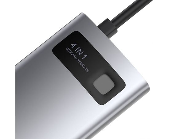 Hub 4in1 Baseus Metal Gleam Series, USB-C to USB 3.0 + USB 2.0 + HDMI + USB-C PD