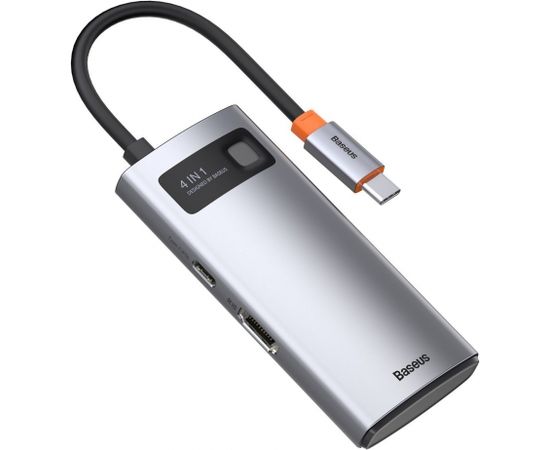 Hub 4in1 Baseus Metal Gleam Series, USB-C to USB 3.0 + USB 2.0 + HDMI + USB-C PD