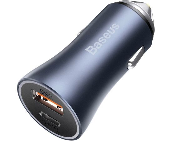 Baseus Golden Contactor Pro car charger, 2x USB, QC SCP, 40W (gray)