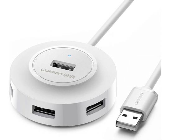 UGREEN CR106 Hub Adapter 4in1, 4xUSB, 1m (white)