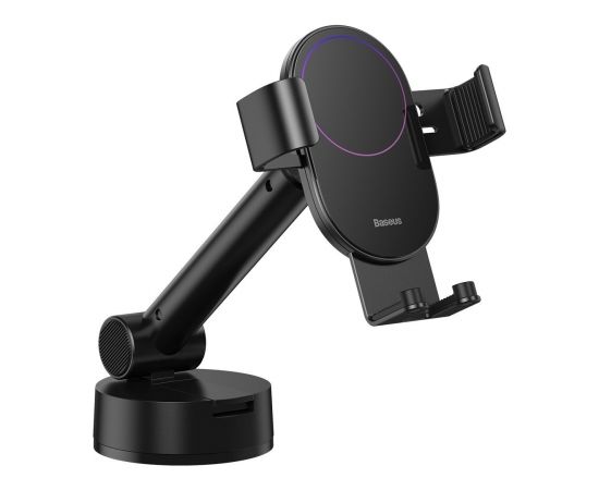 Gravity car mount for Baseus Tank phone with suction cup (black)