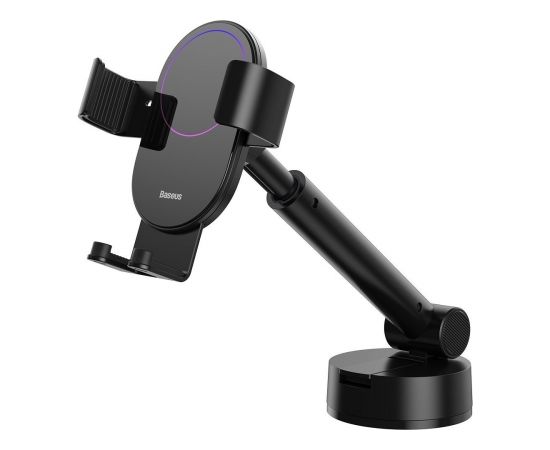 Gravity car mount for Baseus Tank phone with suction cup (black)