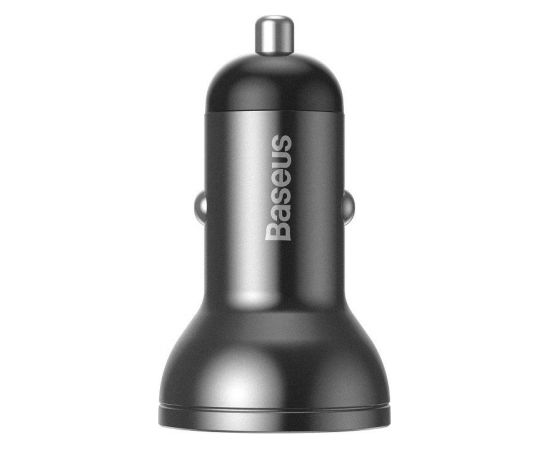 Baseus Digital Display Dual USB 4.8A Car Charger 24W Grey