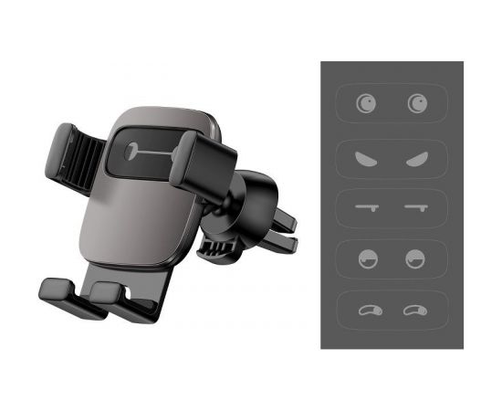 Baseus Cube Gravitational car holder on ventilation grid (Black)