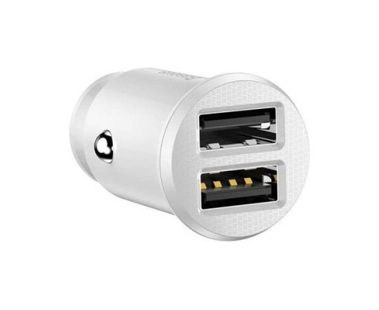 Baseus Grain Car Charger 2x USB 5V 3.1A (white)