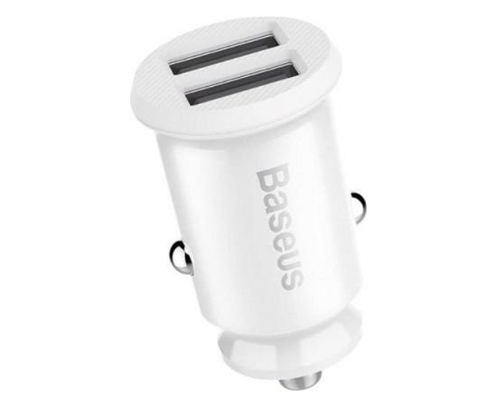 Baseus Grain Car Charger 2x USB 5V 3.1A (white)