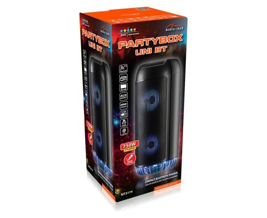 Media Tech PARTYBOX UNI BT MT3174 Bluetooth speaker Karaoke Radio FM Black
