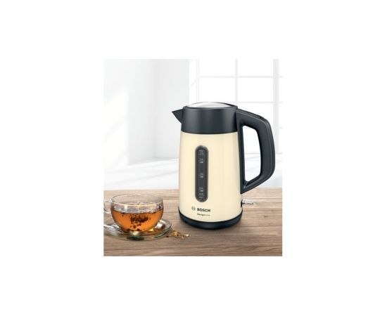 Bosch TWK4P437 electric kettle 1.7 L 2400 W Beige, Black