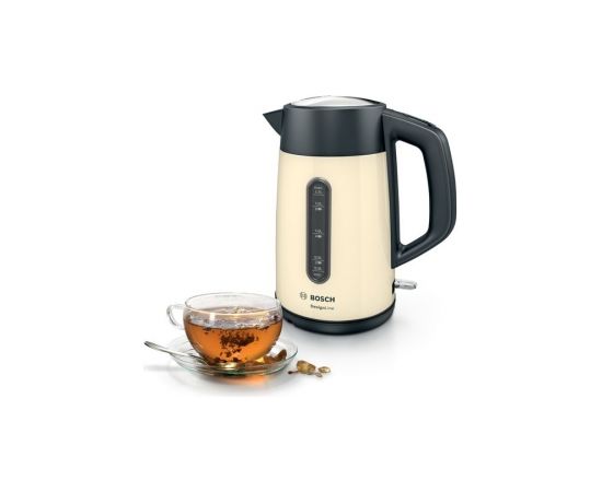 Bosch TWK4P437 electric kettle 1.7 L 2400 W Beige, Black