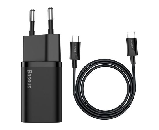 Baseus Super Si Quick Charger 1C 25W with USB-C cable for USB-C 1m (black)