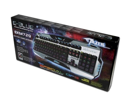 E-BLUE Mazer 729 mehāniskā spēļu tastatūra (zils slēdzis)