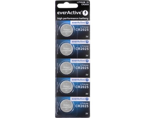 Lithium battery mini everActive CR2025 - blister 5 pcs.