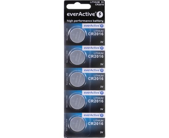 Lithium batteries mini everActive CR2016 blister 5 pcs.