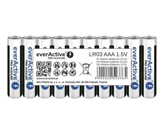 Alkaline batteries everActive Pro Alkaline LR03 AAA - shrink pack - 10 pieces