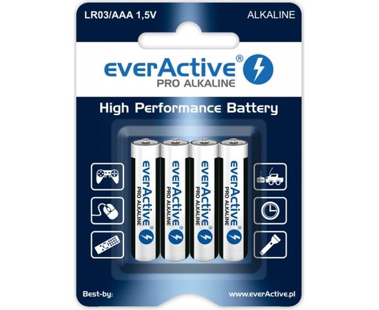 Alkaline batteries everActive Pro Alkaline LR6 AA - blister card - 4 pieces