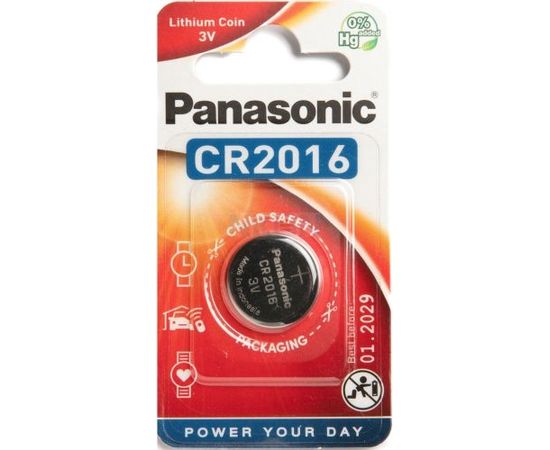 Panasonic CR2016-1BB Blistera iepakojumā 1gb.