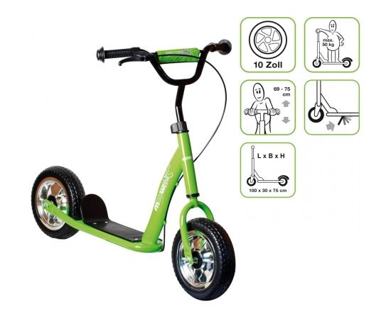 MUUWMI Scooter skrejritenis Sunny 10", zaļš - AU 590