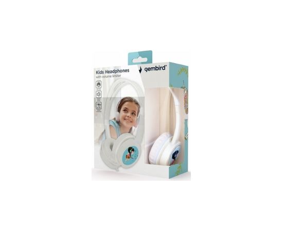 Gembird Kids Headphones with Volume Limiter White