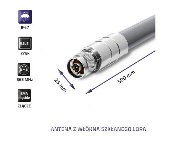 Qoltec 57024 LoRa Antenna | 5.8 dBi | Outdoor
