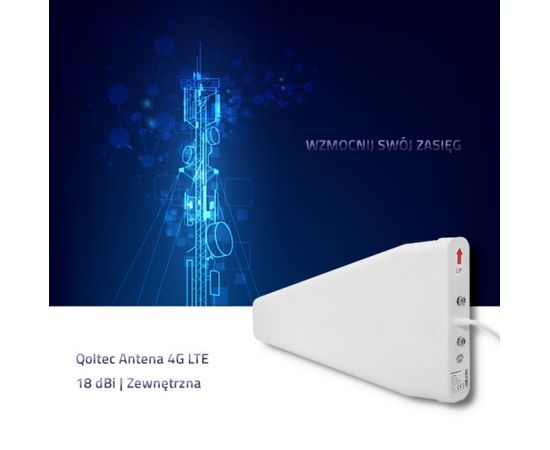 Qoltec 57021 4G LTE Antenna | 18 dBi | Outdoor