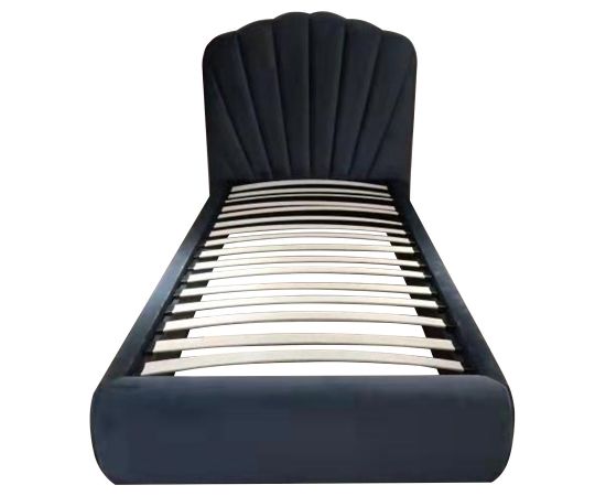 Gulta EVA 90x200cm, pelēks samts Gultas