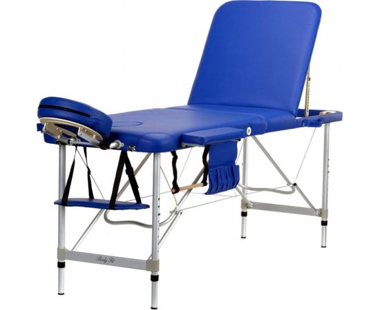 BODYFIT Stół, łóżko aluminiowe 3 segmentowe do masażu Niebieskie (598)