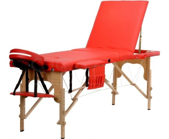 Bodyfit Łóżko do masażu czerwone 3 segmentowe + dodatki + torba gratis