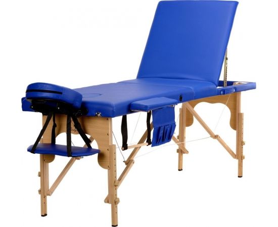 BODYFIT Łóżko do masażu 3 segmentowe niebieskie + dodatki + torba gratis