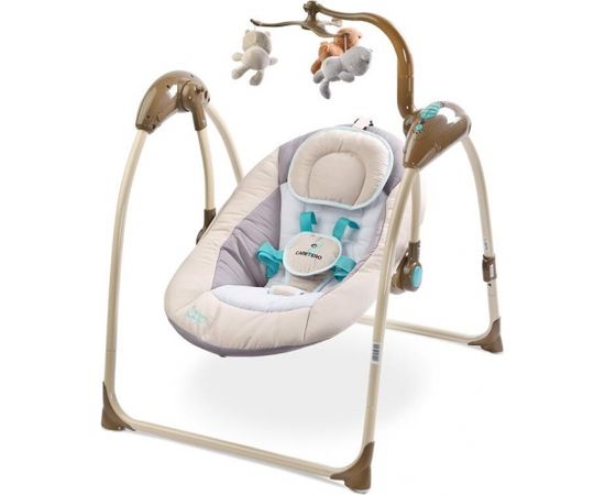 Caretero Electric Swing Loop Bēšs bērnu šūpuļkrēsls
