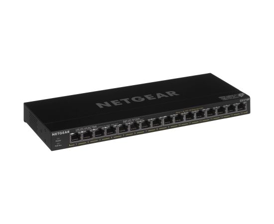 Netgear GS316P Unmanaged Gigabit Ethernet (10/100/1000) Power over Ethernet (PoE) Black