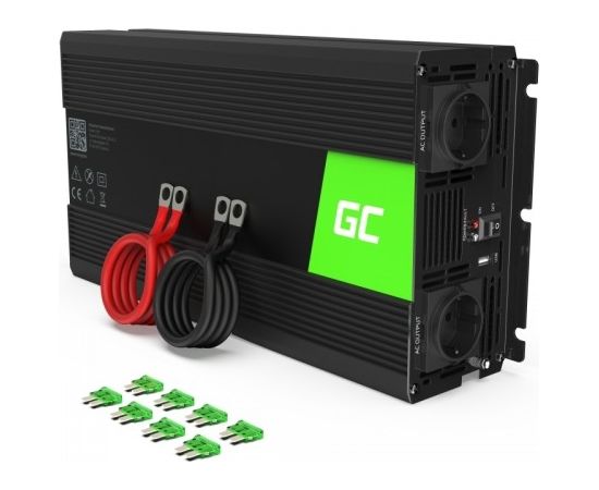 Green Cell Invertors 12V uz 230V | Tīra Sinusoīda | Jauda 1500W