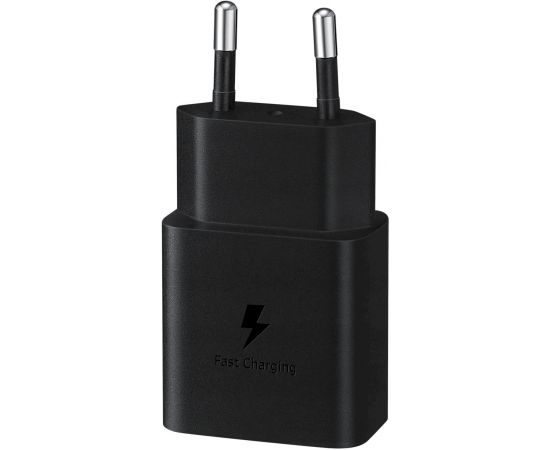 Samsung EP-T1510XBEGEU 15W Oriģināls Tīkla Lādētājs + USB-C kabelis melns (EU Blister)