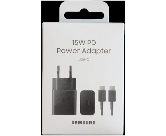 Samsung EP-T1510XBEGEU 15W зарядка + кабель USB-C черная (EU Blister)