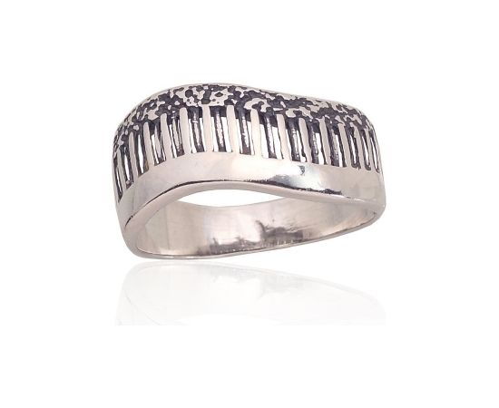 Серебряное кольцо #2101762(POx-Bk), Серебро	925°, оксид (покрытие), Размер: 17, 3.4 гр.