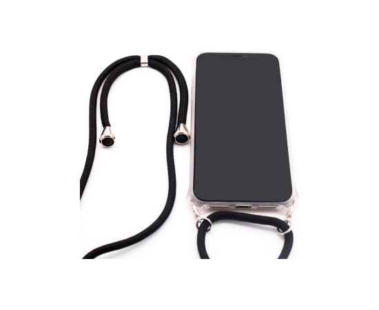 Evelatus Samsung A50 Case with rope Black Transparent